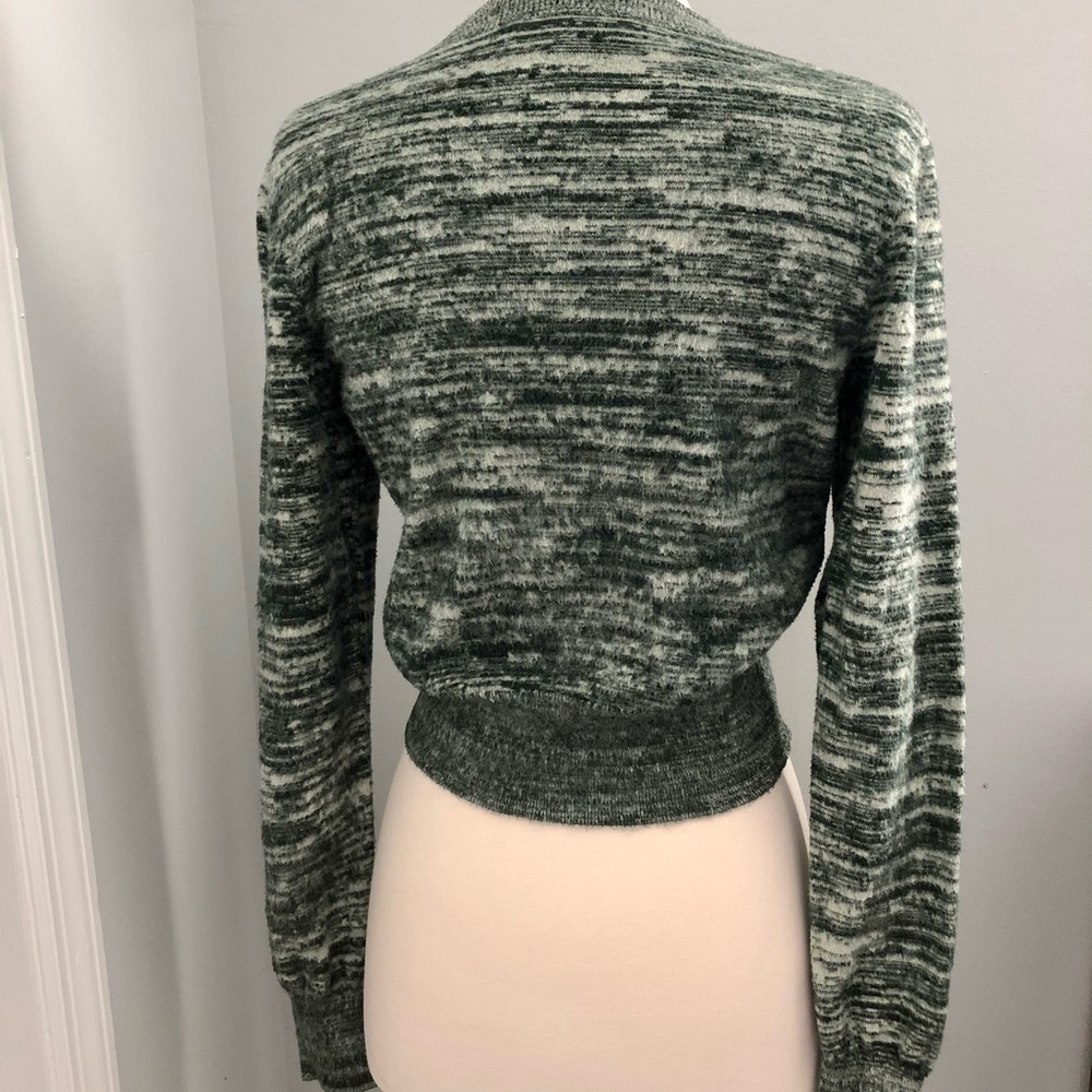 VICTORIA BECKHAM Marled brushed  cropped cotton sweater - Picture 5 of 8